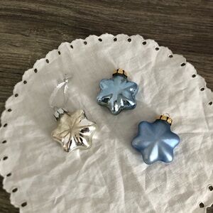 Set of Glass Star Shaped Ornaments